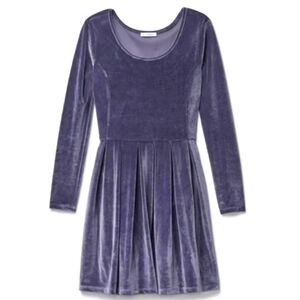 Elegant Purple Velvet Dress
